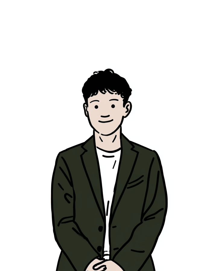 代表 辻内明喜のポートレートイラスト