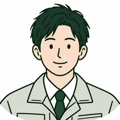施工管理の男性のイラスト